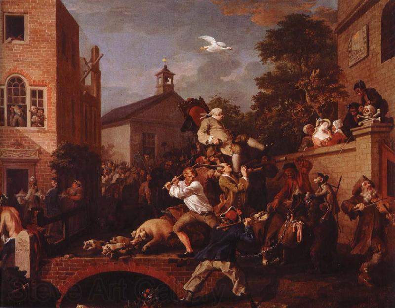 William Hogarth chairing the member Spain oil painting art